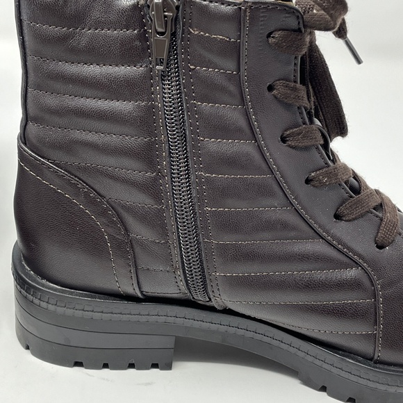 Life Stride In Motion Stormy Combat Faux Leather Lace Up  Ankle Boots Size 6M - Picture 4 of 12